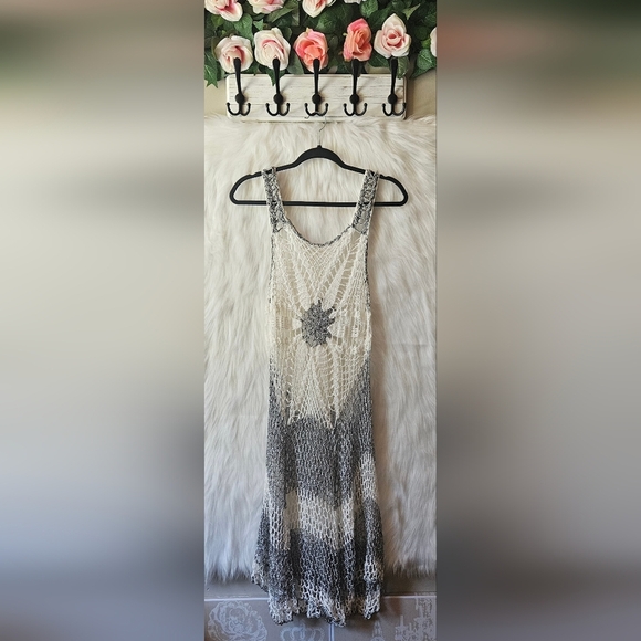 Vintage Dresses & Skirts - Vintage Crochet Moonstruck Midi Dress